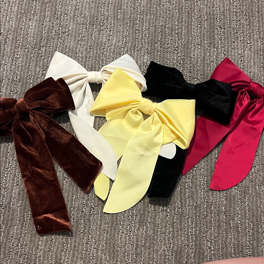 Set of Elegant Hair Bows in Multiple Colors